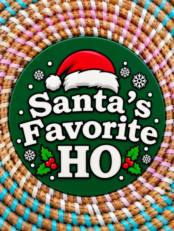 Santa's Favourite Ho Christmas Coaster – Funny Rude Festive Drinks Coaster