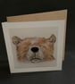 Cute Sleepy Bear blank  greeting card