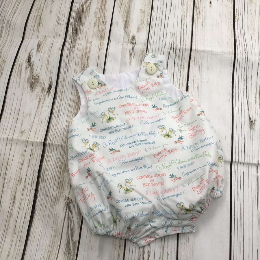 Baby boy or girl bubble romper. Shower gift New baby gift