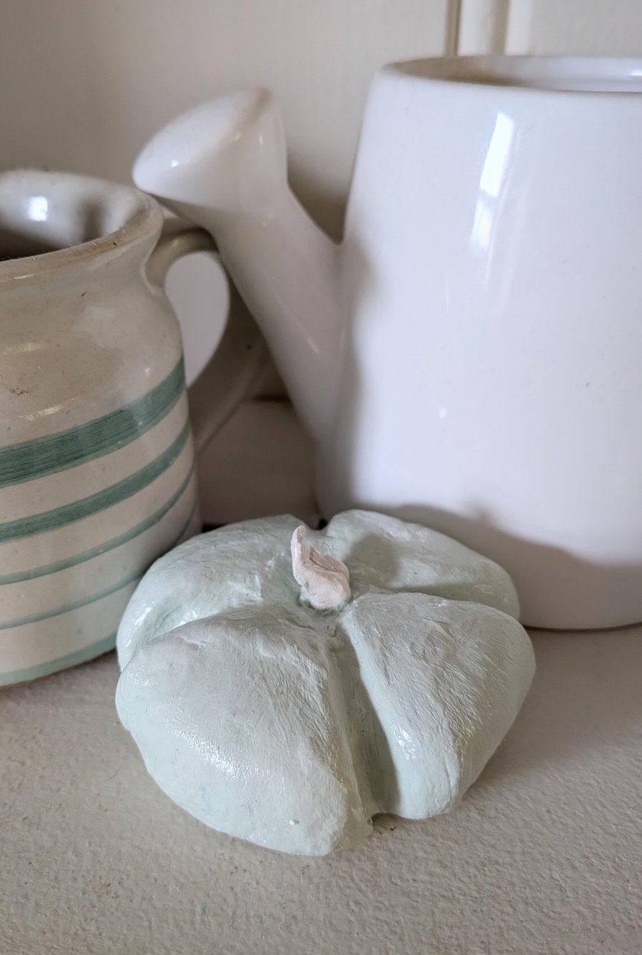 Mint Green Clay Pumpkin 