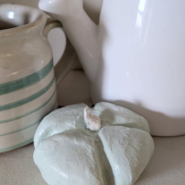 Mint Green Clay Pumpkin 