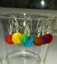 Orange Shell Patterned Disc Earrings - Image 2