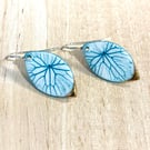 Leaf Print Earrings with 24ct Gold Detailing 