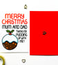 Funny Christmas Card For Mum, Mum Xmas Pudding Joke Card From Daughter, Son - Image 2