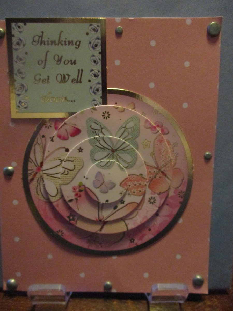 Thinkingf of you Get Well Soon Card - Folksy