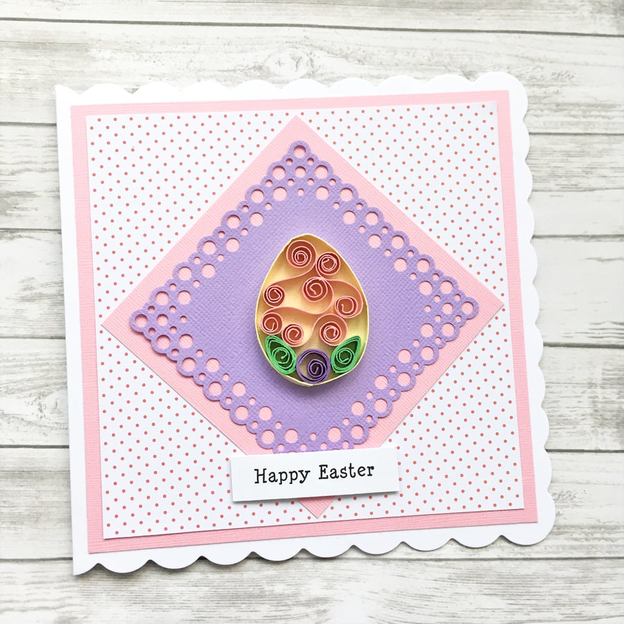 Easter card - quilled Easter egg