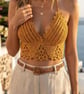 Handmade Crochet Festival Bralette: Boho Halter Crop Top - Image 2