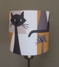 MIEOW ! FUN Cat Kitten Retro Style Swedish Fabric Lampshade - Image 4