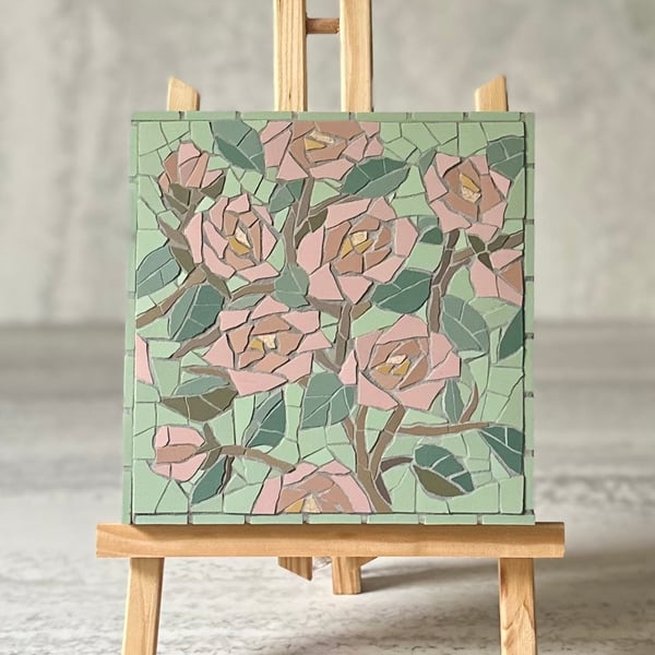 Floral Wall Art  - Rambling Rose Mosaic