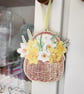 Wooden Daffodil Flower Hanging Decoration for Spring