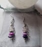 Beautiful purple dangle earrings