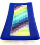 Fused Glass Tapestry Platter – Unique Handmade Decorative Glass Art - Image 3