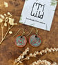 Handmade Turquoise Ceramic Earrings: Glazed Clay Dangle, Hypoallergenic Hooks - Image 2