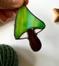 Stained glass mushroom, Toadstool decoration, Forest wildlife - Image 3