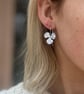 Enamel orchid earrings - Image 4