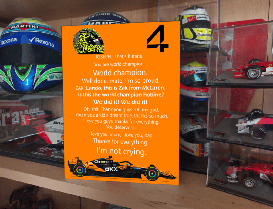 Lando Norris F1 2026 Radio Messages F1 Metal Sign Plaque F1 Gift Wall Decor