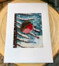 Robin In The Tree - Christmas Card. - Image 8
