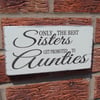 shabby chic vintage sister auntie birthday gift plaque sign