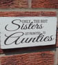 shabby chic vintage sister auntie birthday gift plaque sign
