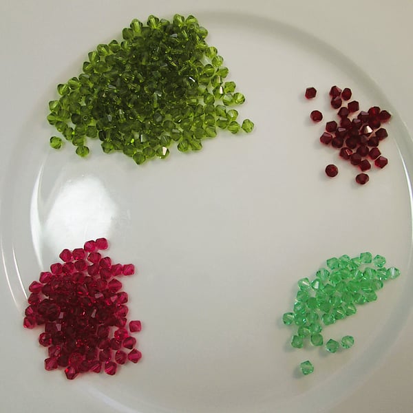 Destash 4mm czech glass bicone beads