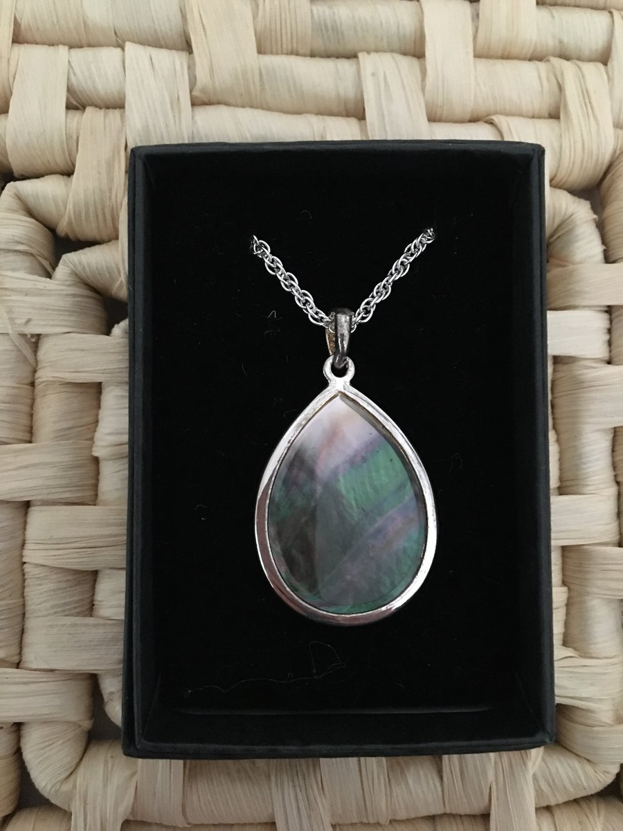 Beautiful Mother 0f Pearl Teardrop Pendant