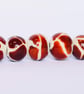 Handmade cow print patterned lamp work glass beads - Image 6
