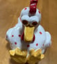 Quirky Handmade Ceramic Chicken – Spotted Handbuilt Pottery Hen - Image 1