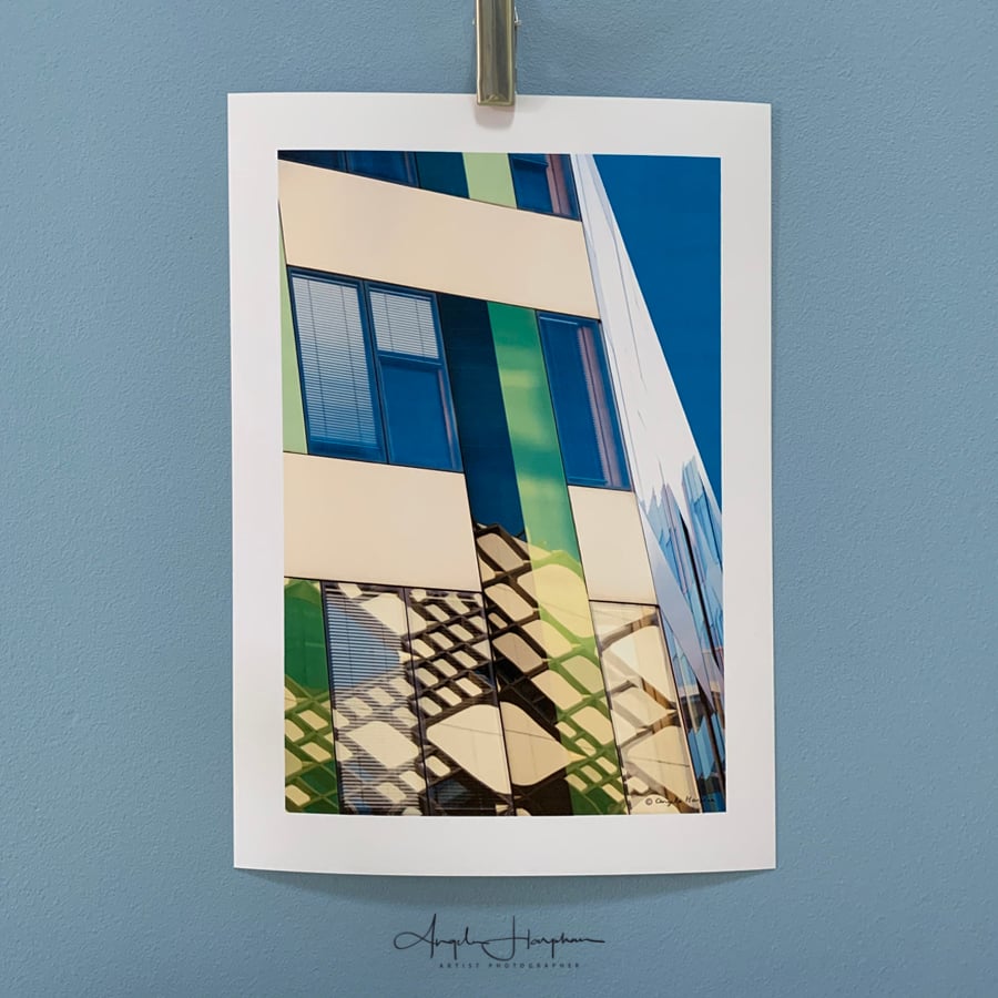 Colour Photograph - Jessop Building - with Reflection - Architecture Sheffield
