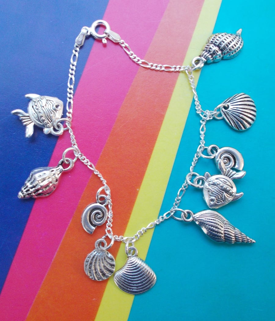 Seashells and Fish Bracelet