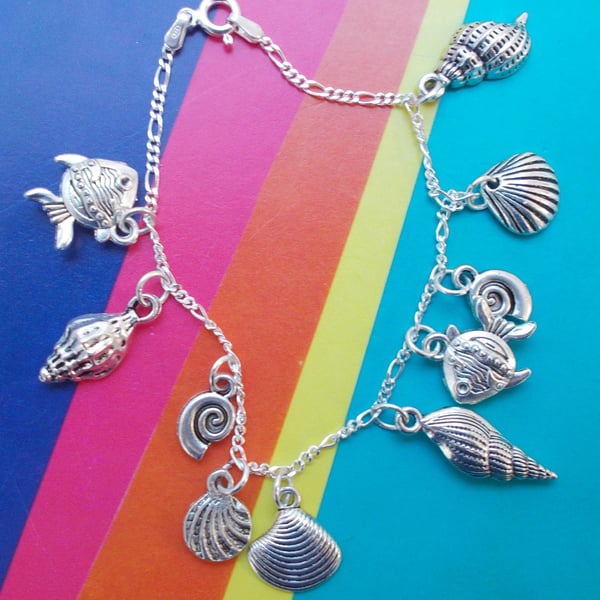 Seashells and Fish Bracelet