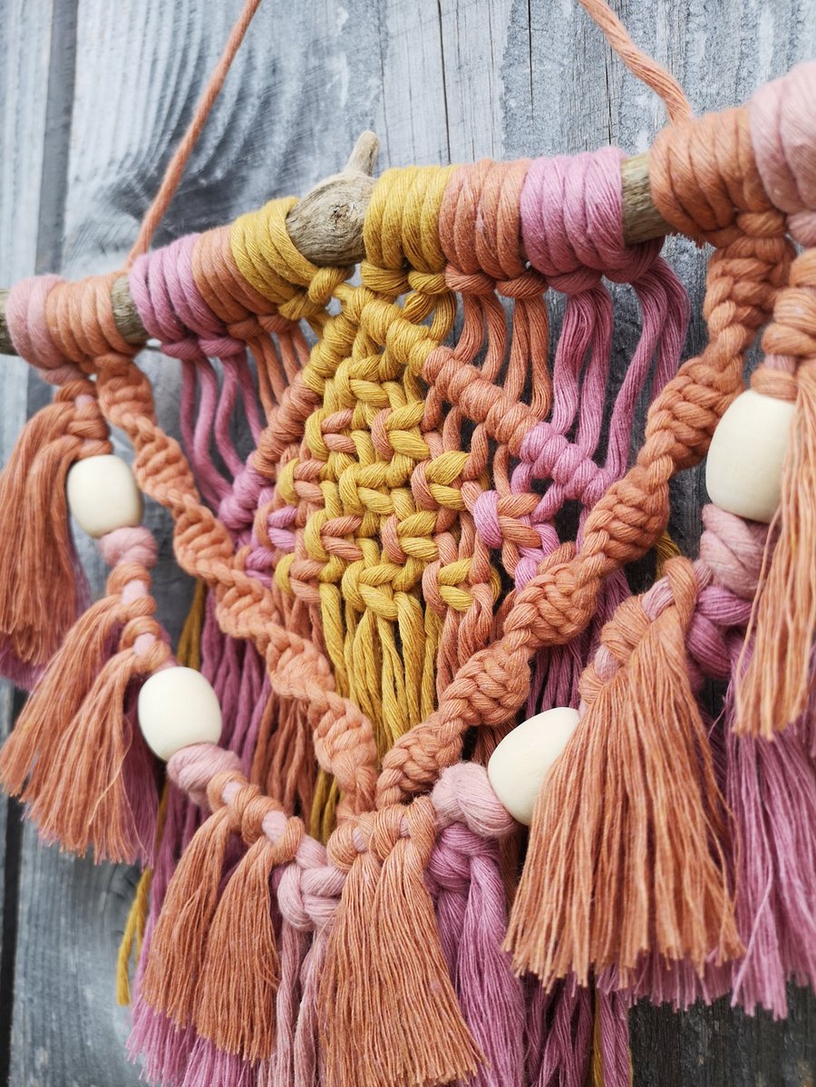 Small Colourful Macramé Wall Hanging