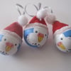 SALE Budgie Budgerigar Christmas Bauble x3 blue girls