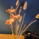 Handcrafted Copper Poppies, Set of 3