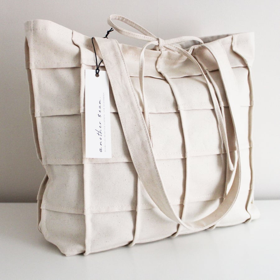 The FRANCES Tote Bag, Made to Order, Large Canvas Tote, Minimalist Shoulder Bag