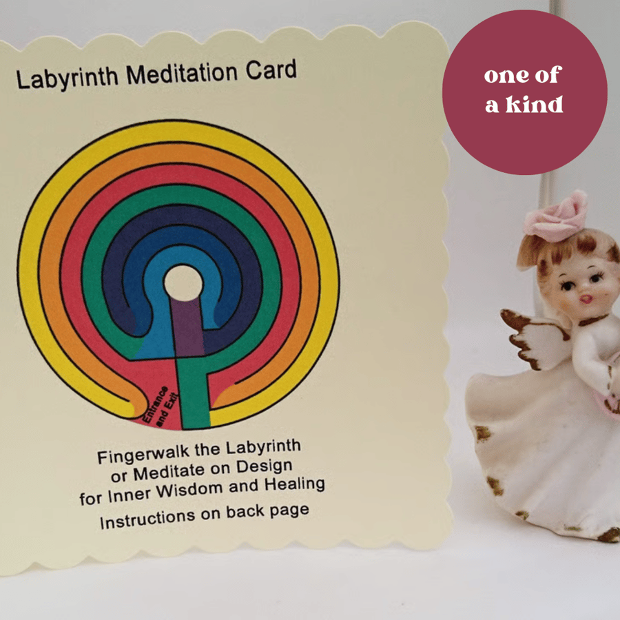 Labyrinth Card and Gift,Portable Finger Labyrinth, Use Time and Time Again.