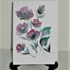 original art hand painted greetings card ( ref F 681)