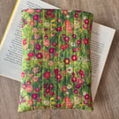 Klimt Roses Print Quilted Fabric Book Sleeve - Paperback Size 