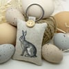 EASTER BUNNY KEY RING - stars, lavender 