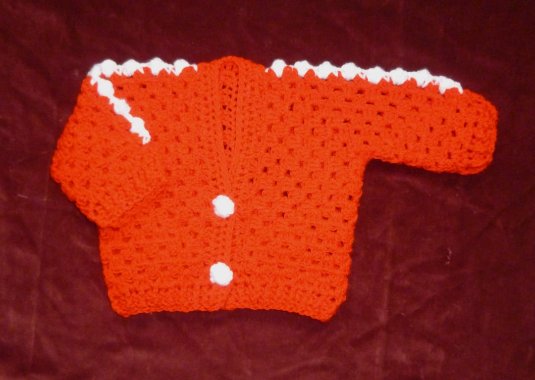 Toddler Christmas crochet hexagon cardigan ( ref FA 611 B1 )