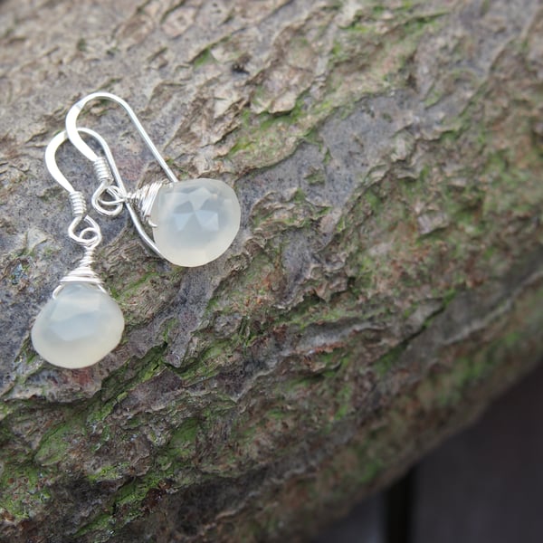 Moonstone and sterling silver earrings