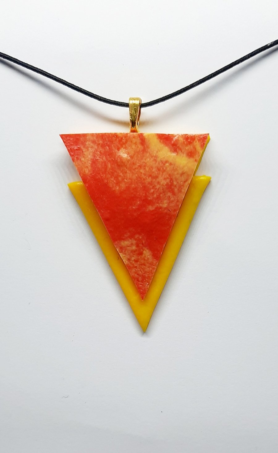 Marble clay pendant 