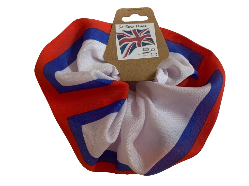 Faroe Islands Flag Hair Scrunchie Scrunchies Accessory Band Elastic