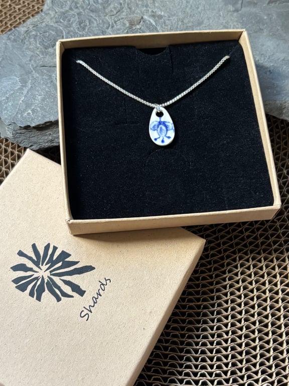 Handcrafted Pendant Necklace, One of a Kind, Sterling Silver, Gift Boxed.