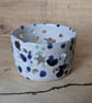 Speckled stars tealight holder - blue green