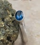 Hand Forged London Blue Topaz Sterling Silver Ring - Size M - Image 7