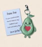 Positive Pear Pocket Hug - Embroidered Felt Pocket Pal