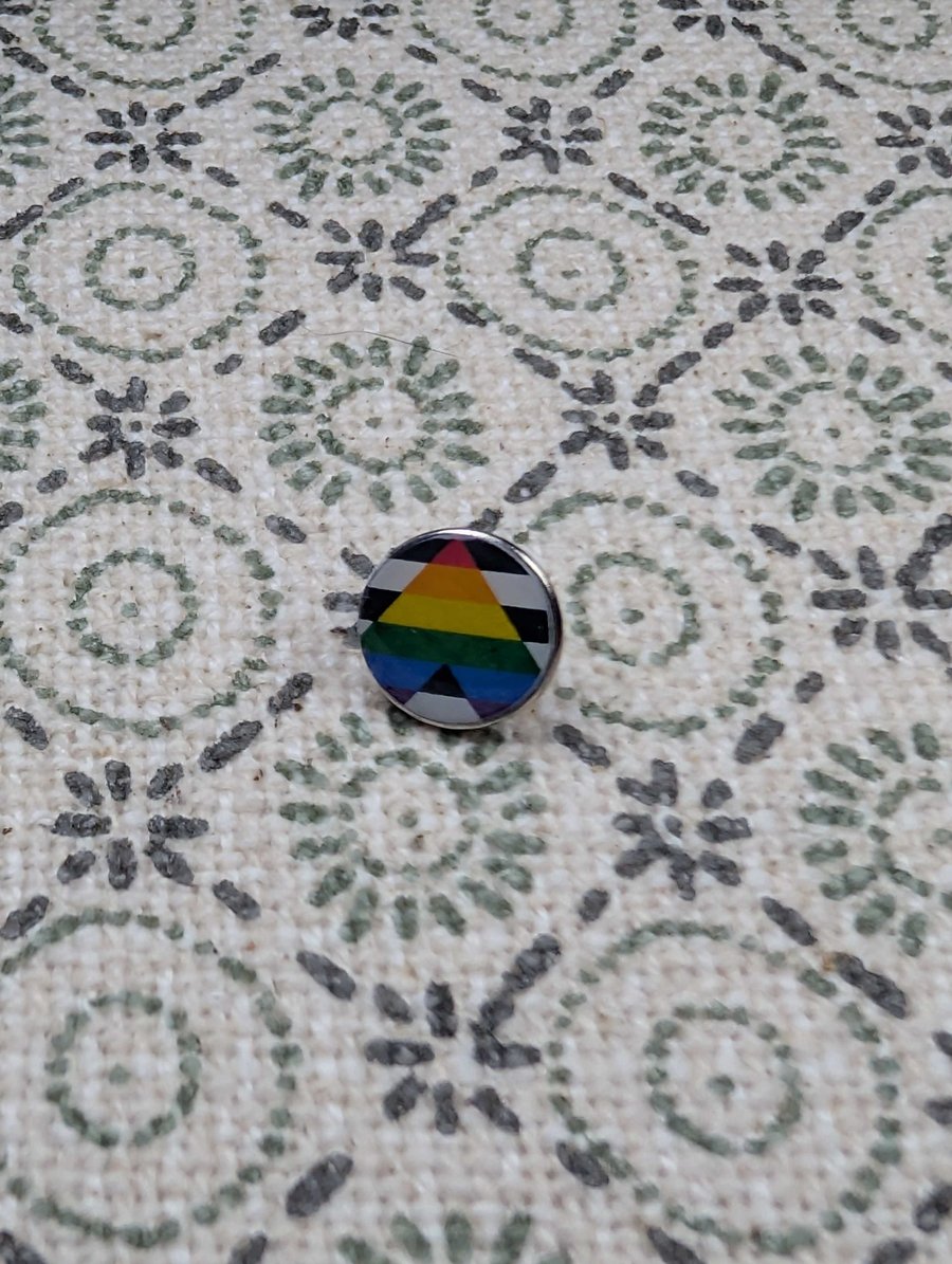 Ally Flag Pin - Pride Themed Pin - Small Resin Topped Pin Badge - LGBTQ