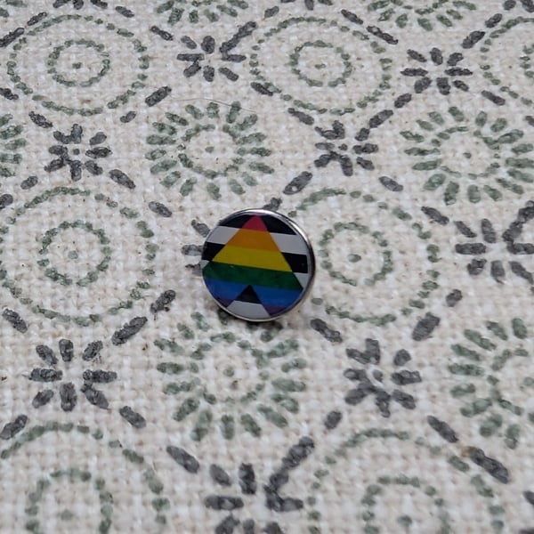 Ally Flag Pin - Pride Themed Pin - Small Resin Topped Pin Badge - LGBTQ
