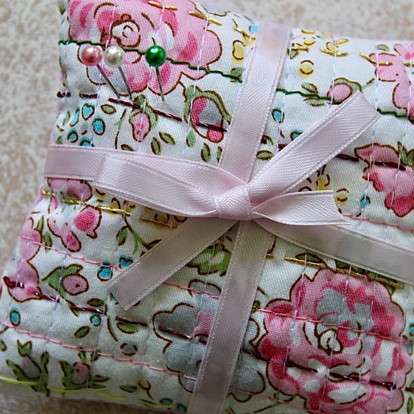 Pretty Pink Lavender Pin Cushion 