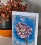 Purple Bloom blank card 6 x 4" - Image 2